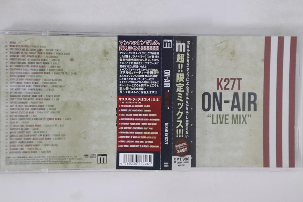 Mix CD K27T - On-air "live Mix" (Mix Cd) MHRD12001 MANHATTAN Japan Obi Rap & Hip-Hop/R&B Used