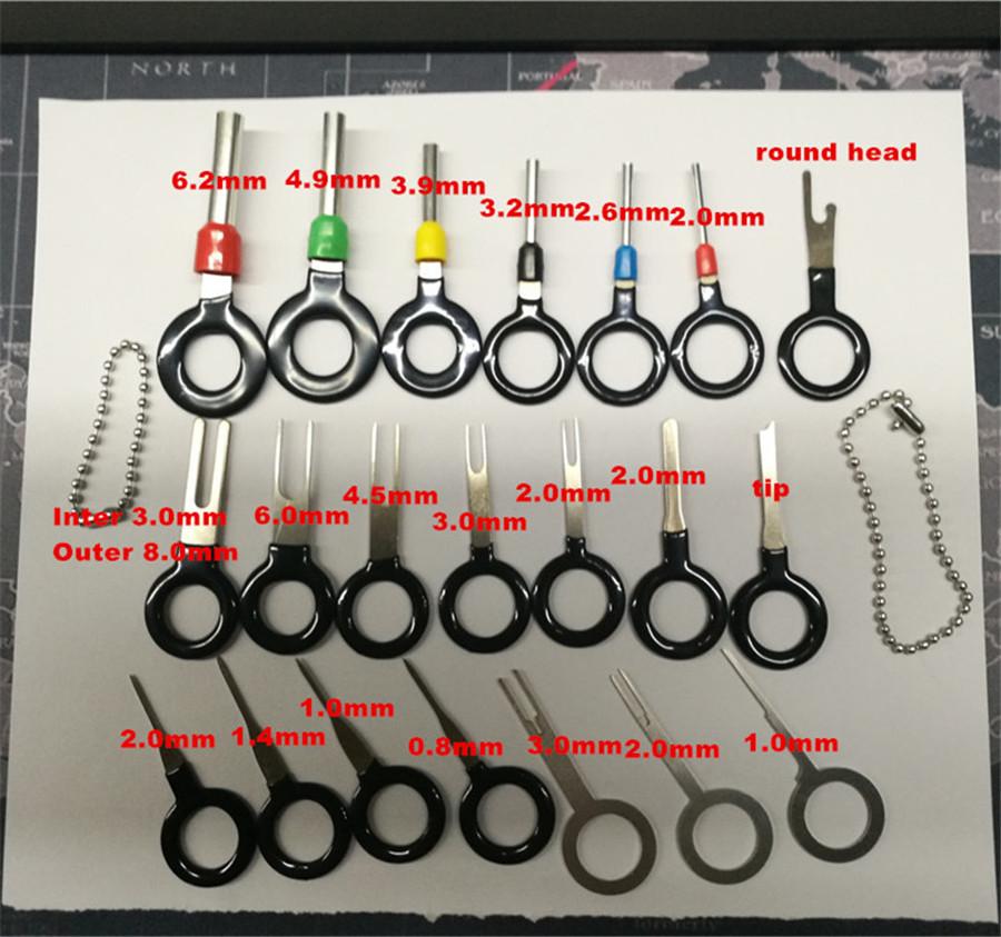 21Pcs Motorcycle Scooter Terminal Removal Electrical Wiring Crimp Pin Extractor