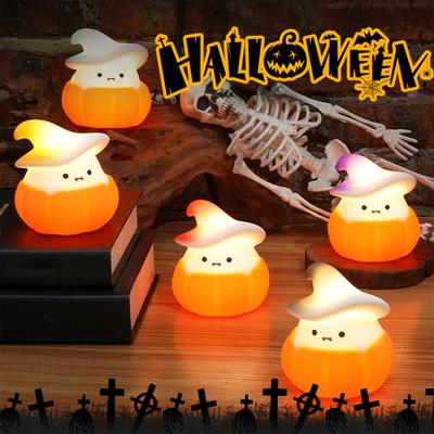 Pumpkin Night Light Halloween Silicone Pat Light USB Charging 3-speed Dimming Atmosphere Light