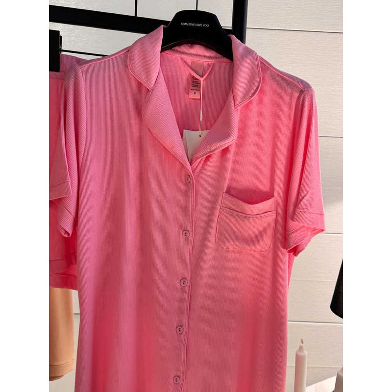 Original Order Accessible Luxury ~ Pink Kardashian Sister Jin Same Pajamas Suit Female Summer Short Sleeve Shorts Thin Homewear