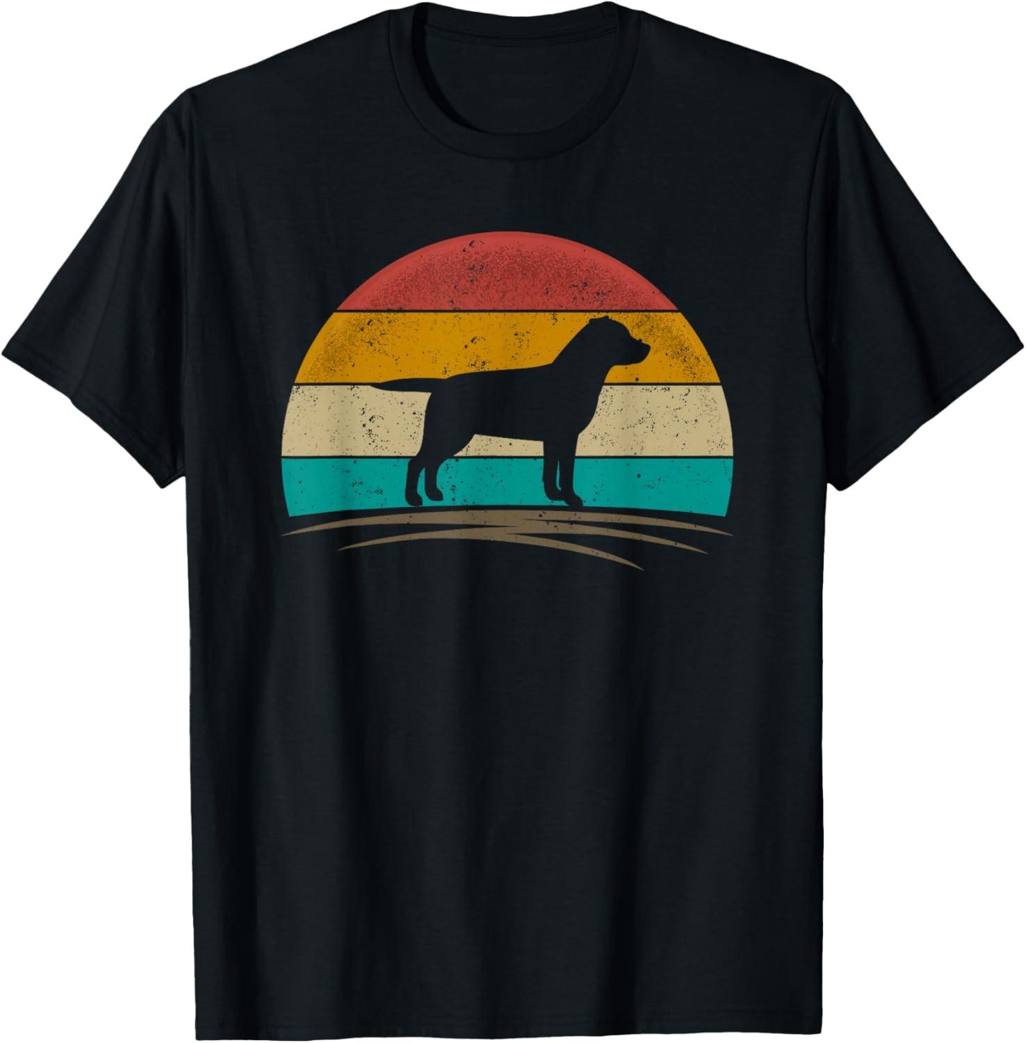 Labrador Retriever Dog Retro Lover Pet Lab Mom Dad T-Shirt S