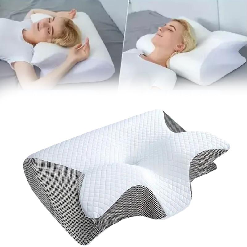 Comfortable Memory Foam Neck Pillow For Home Sleep With Supportive Design And Ergonomic Shape