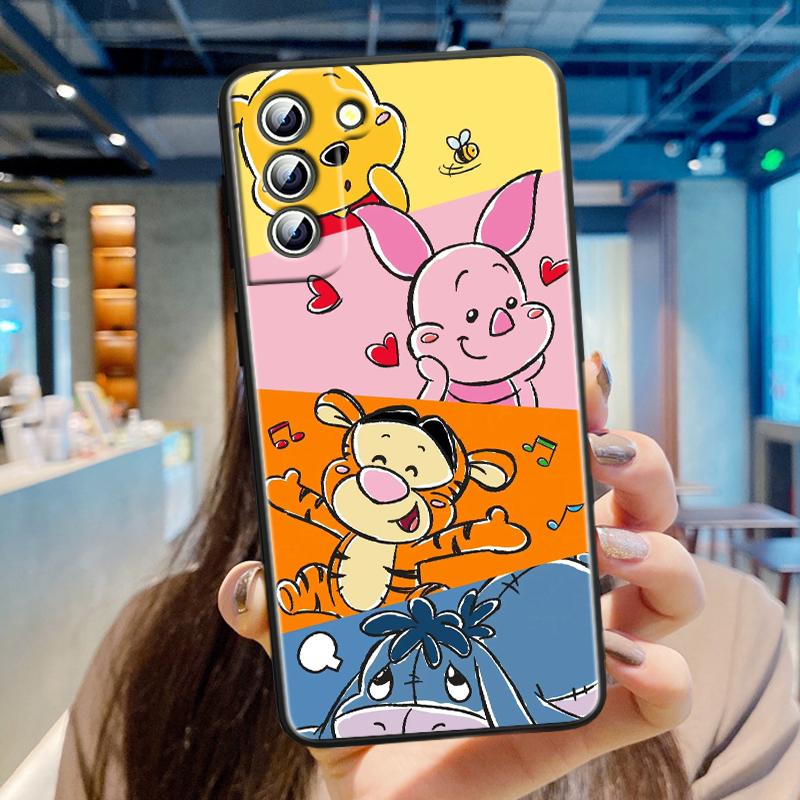 

Чехол для телефона с изображением Винни-Пуха для Samsung Galaxy S24 S23 S22 S21 S20 FE S10 S10E Plus Ultra Pro Lite 5G Black Funda Samsung S23 Plus 5G