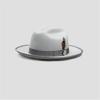 Elegant Woven Belt Hat Cosplay Costume All Matching Panama Hat Stage Performers Dancing Hat Adult Winter Warm Wool Hat