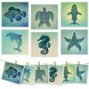 6PCS Ocean Animals Pattern Swedish Dishcloths Kitchen Dish Towels Absorbent Dish Rags Eco-Friendly Washable Cleaning Wipe Cloths