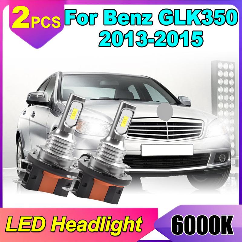 

2PCS H15 LED Headlight 3570 CSP Chips 6000K Super White Car Bulbs 20000LM High Power Plug and Play 12V For Benz GLK350 2013-2015 H15