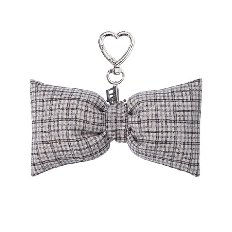 

bellialeu CHECK RIBBON KEYRING-GRAY GRAY OS