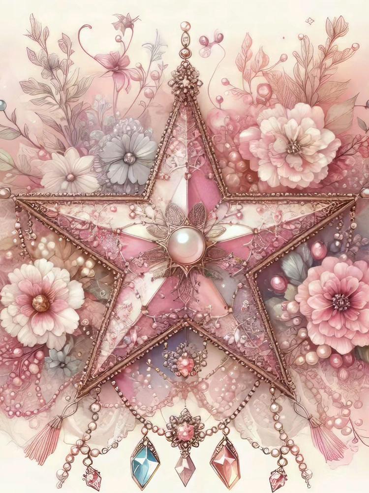 5DDIY Diamond Painting Colorful Cross Butterfly Jewelry Cross Embroidery Set  with Diamond Embroidery Flower Home Decoration