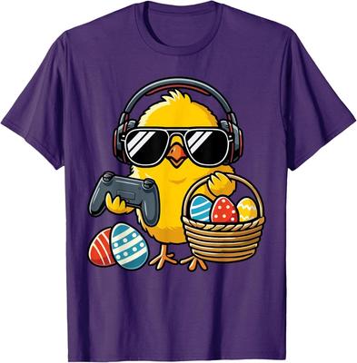 Retro Osterhuhn Gaming Lustiges Oster-T-Shirt