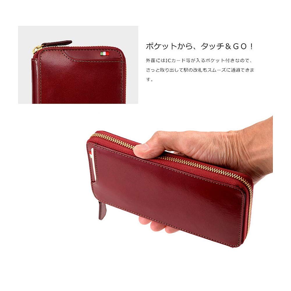 Milagro Tamponato Garcon Wallet (Men's Large Capacity Zip-Around Wallet, Genuine Leather, Unisex, Perfect for Christmas, Father's Day, or Spring),