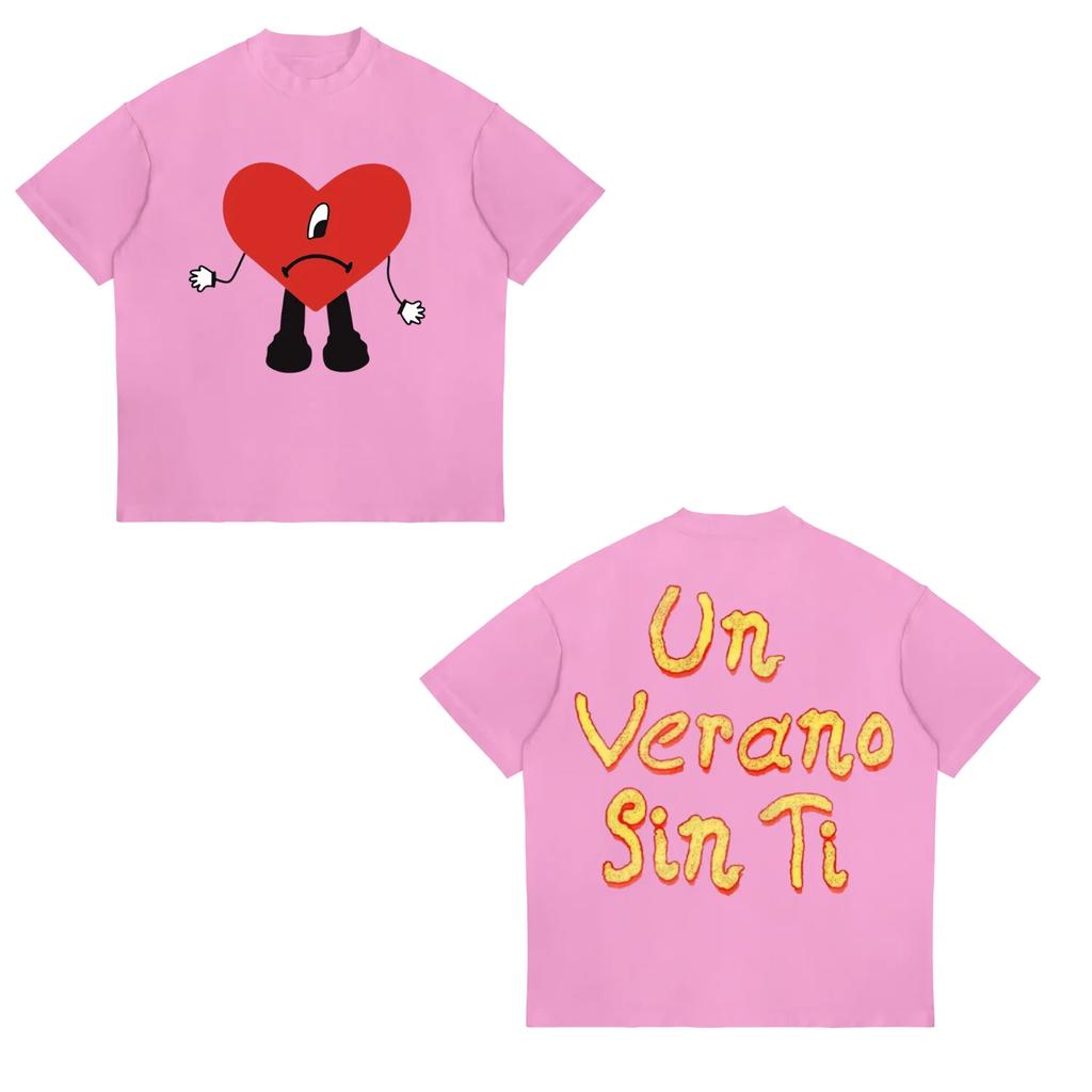 2026 Bad Bunny Super Printed 100 Cotton Tshirt Summer Unisexs and Womens Clothing Fashion Casual Oversized Tshirt Fan Gift