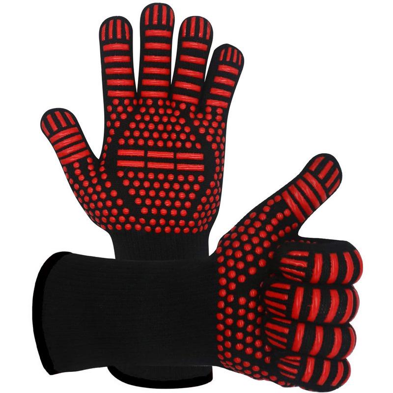 Heat-Resistant Flame Retardant Silicone BBQ Oven Gloves