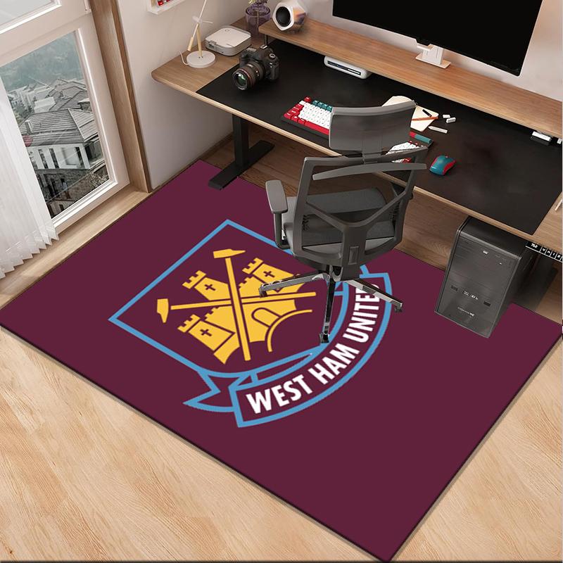 Football Club Emblem Office Rug Chair Mat, Game Carpet, Suitable for Front Door, Bedroom, Living Room, Desk, Holiday Gift