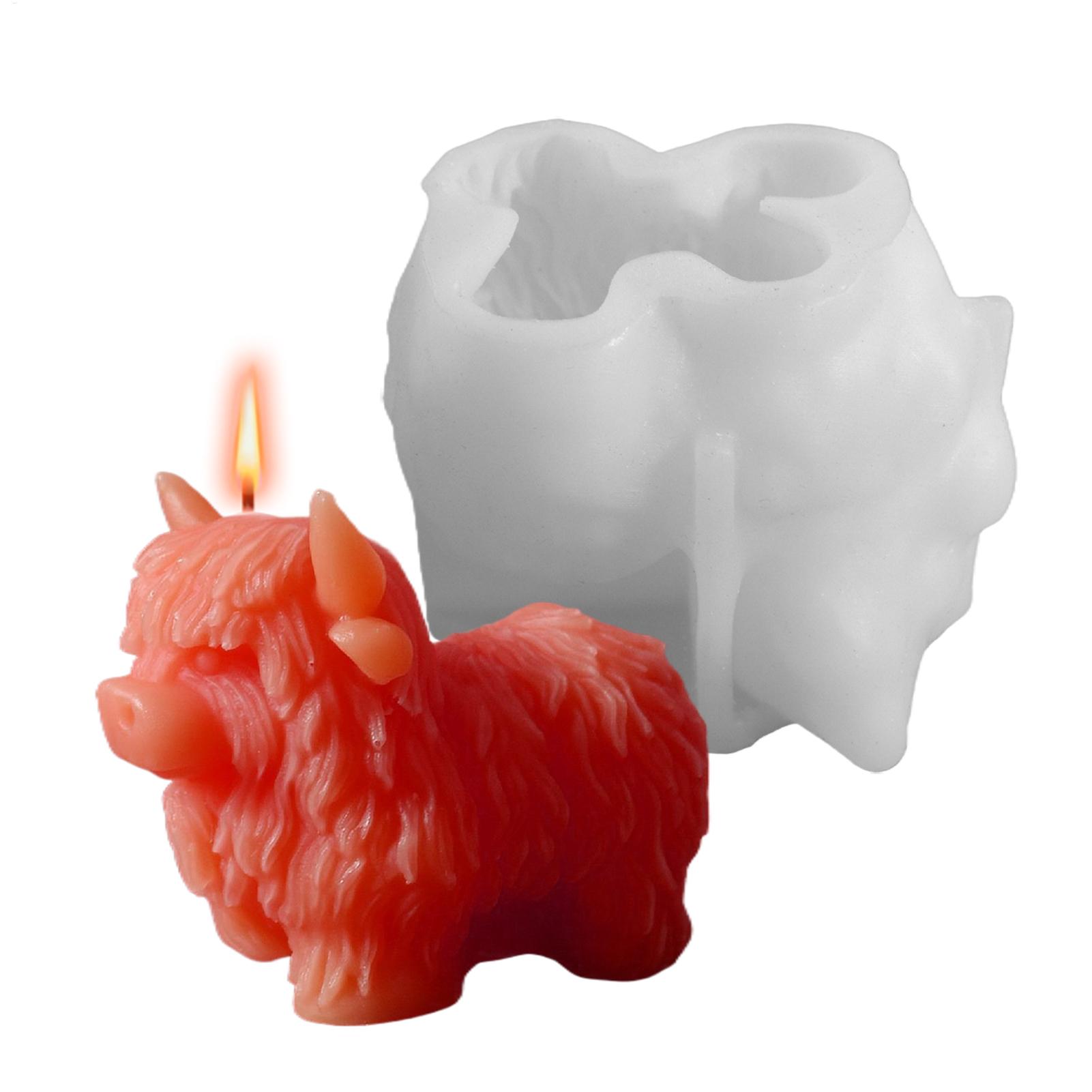 Stampo in Silicone Mucca Stampi in Resina per Figurine 3D Flessibile Resistente al Calore Stampo per Candele per Ghiaccio Torta Artigianato Cottura Ca