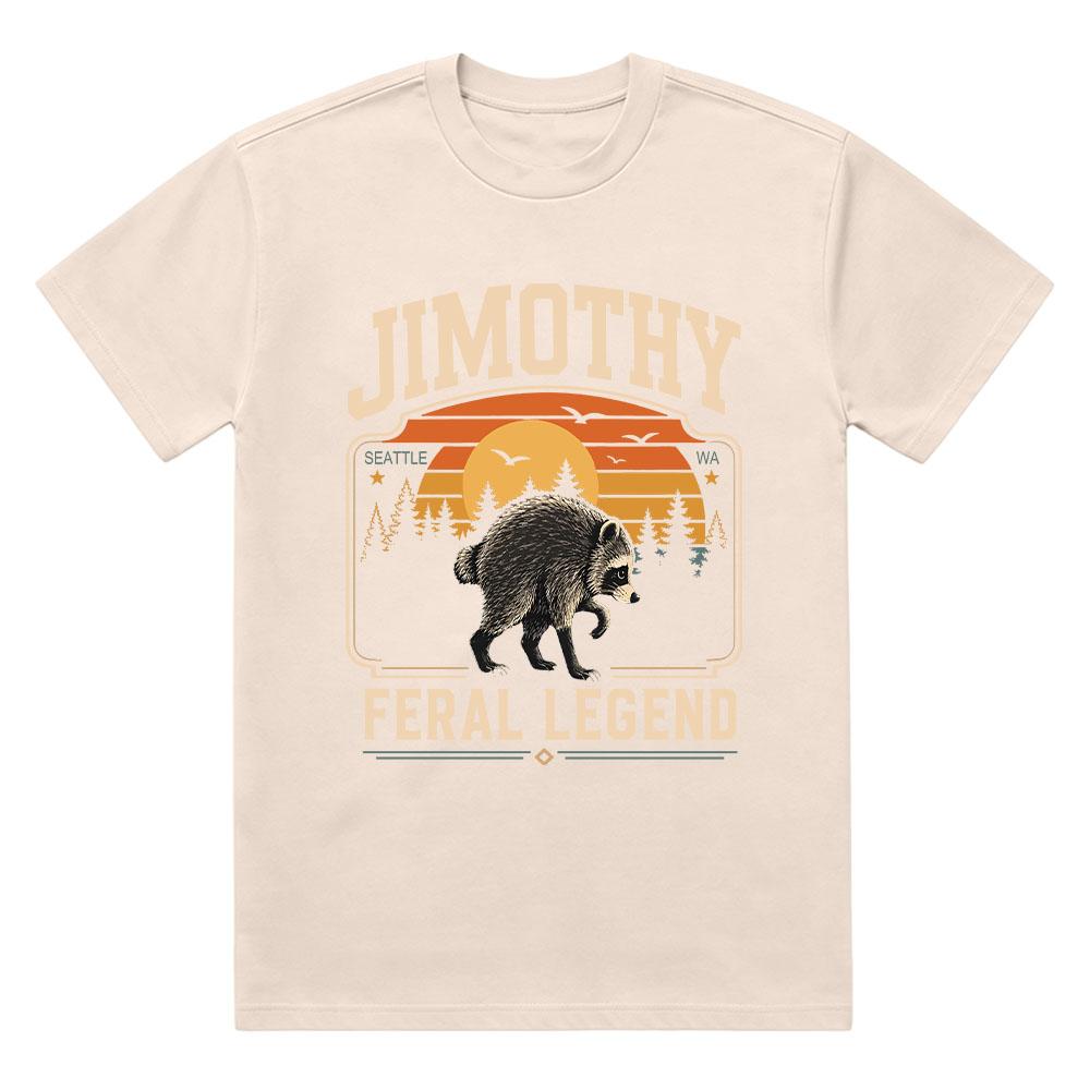 Confort Rétro Jimothy Raton Laveur T-shirt Drôle Seattle Mème Légende Impression Graphique T-shirt Animal Sauvage Mode Coton Manches Courtes Unisexe