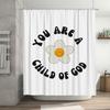 You Are a Child of God Waterproof Shower Curtain Heat Resistant Machine Washable Non-Transparent 180x180cm