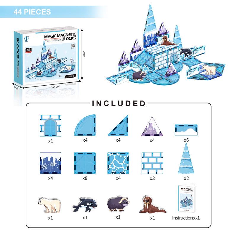 Magnetic Rail City Engineering & Firefighting Building Blocks: Interactive Educational Toy for Kids