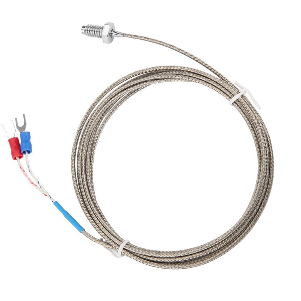 2M Länge M6 BSW Schraubgewinde Temperaturmesssonde K-Typ Thermoelementkabel