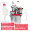 12/20/30L Home Distiller Alambic Moonshine Alcohol 3pot Still Stainless Copper DIY Brew Water Wine Essential Oil Brewing Kit