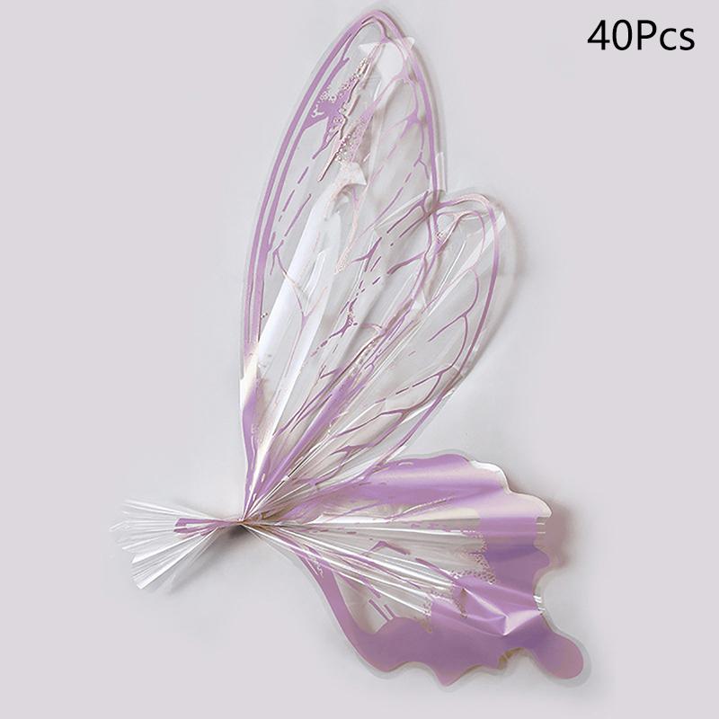 40 Stück Schmetterling Blumen Geschenkpapier Wasserdicht Rosenstrauß Verpackungspapier Für Hochzeit Geburtstagsfeier Dekoration Leichter Luxus