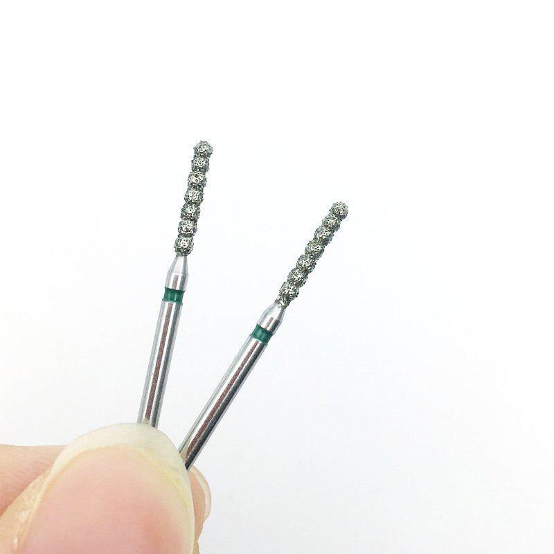 10pcs 1.6mm Dental High Speed Burs High Speed Handpiece Turbine Diamond Burs Polishing Tooth Preparation BC-X11C
