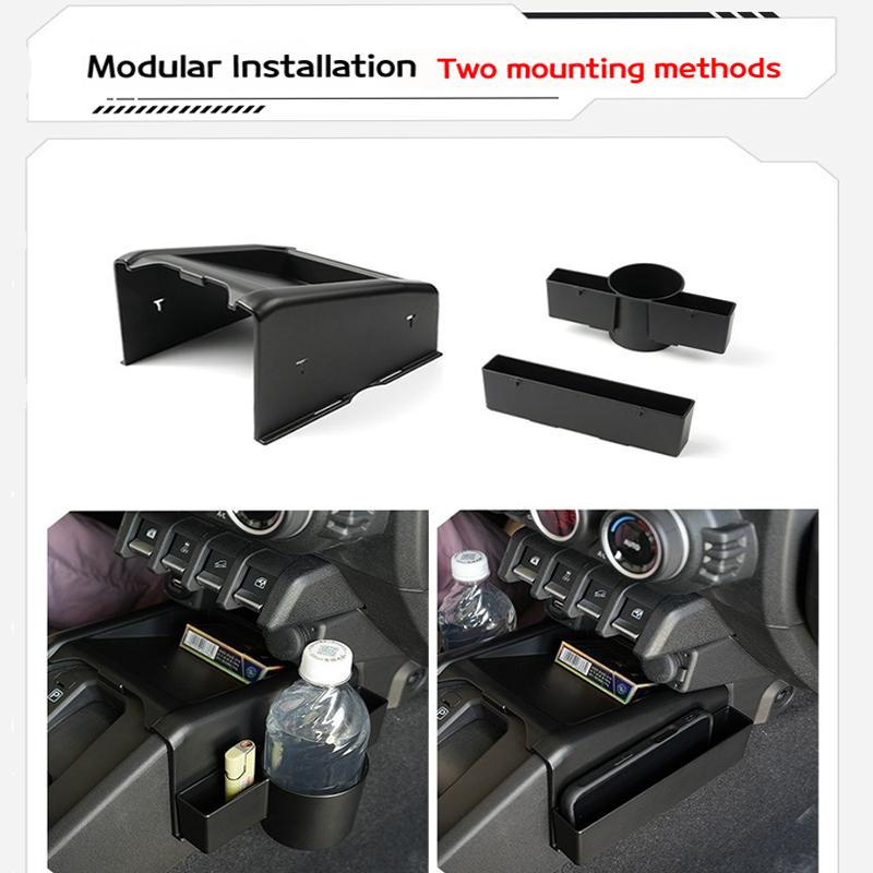 Für Suzuki Jimny JB74/JC74 Modelle 2019-2025 Auto Spezielle Aufbewahrungsbox Stopper Aufbewahrung Getränkehalter Innenzubehör