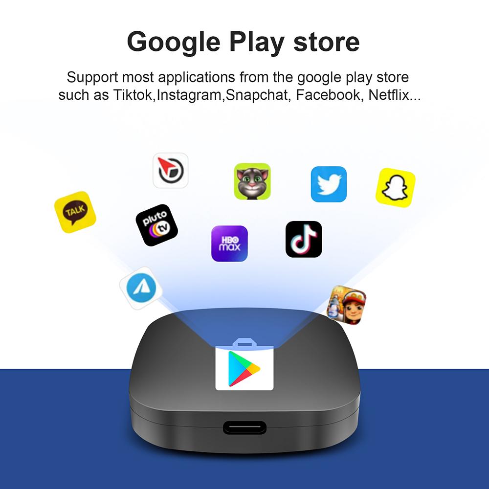Android 13 Carplay AI Box For Netflix Youtube  VW Toyota Mazda Hyundai Haval GMC Ford Wireless Carplay Adapter Android Auto