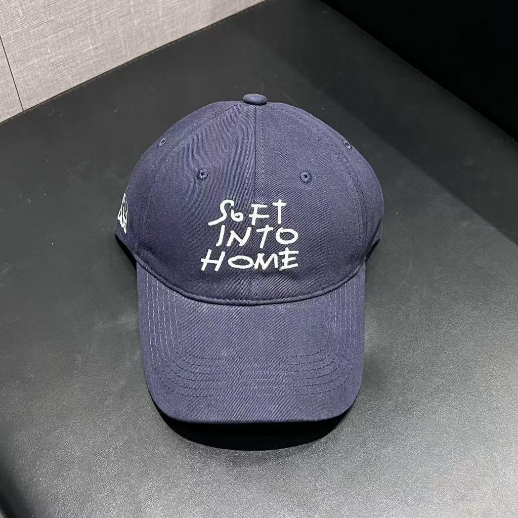 Korean Casual Soft Top Baseball Cap Children's Four Seasons Embroidery Letter Sunscreen Cap Student Big Head Shade Cap