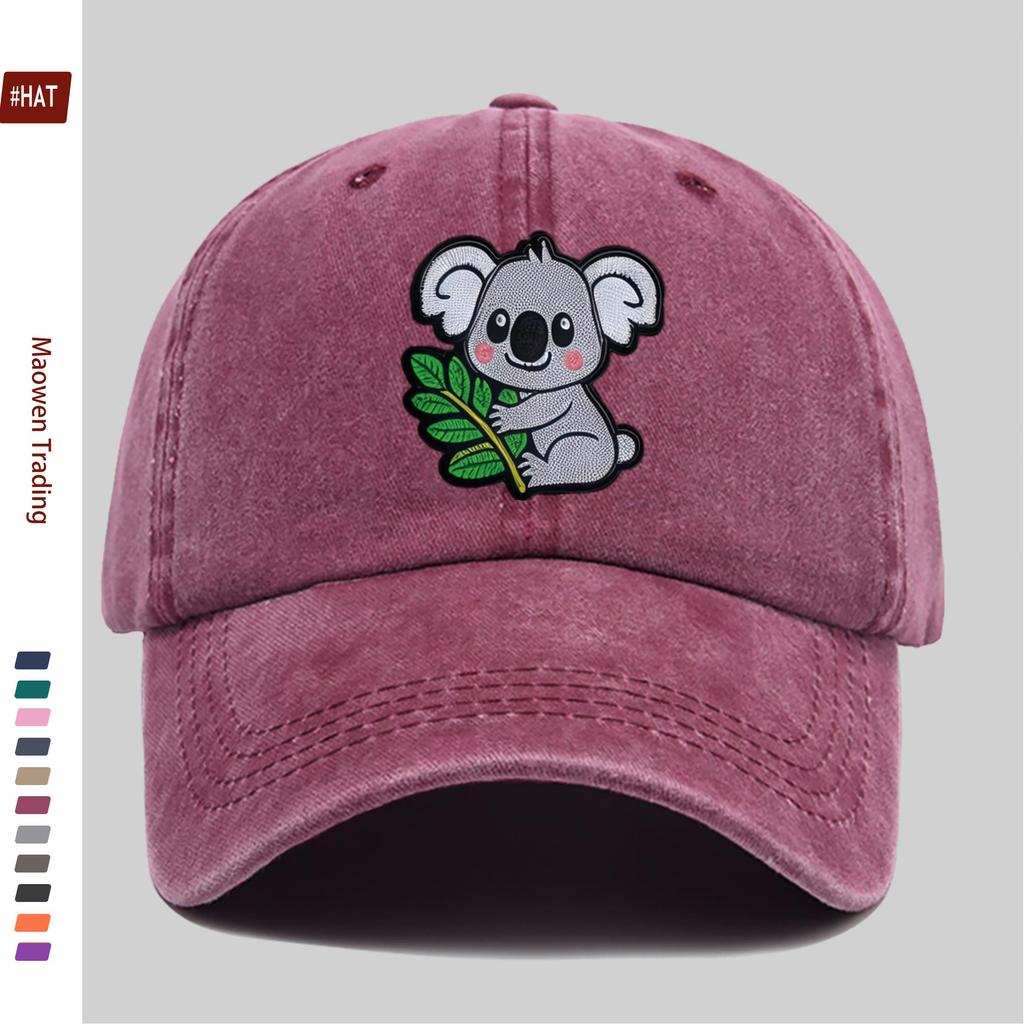 Pc Niedliches Koala-Print Baseballkappe Modisches Lässiges Design Sonnenhut Haus Freizeit Dekorative Mütze Bequem und Leicht P