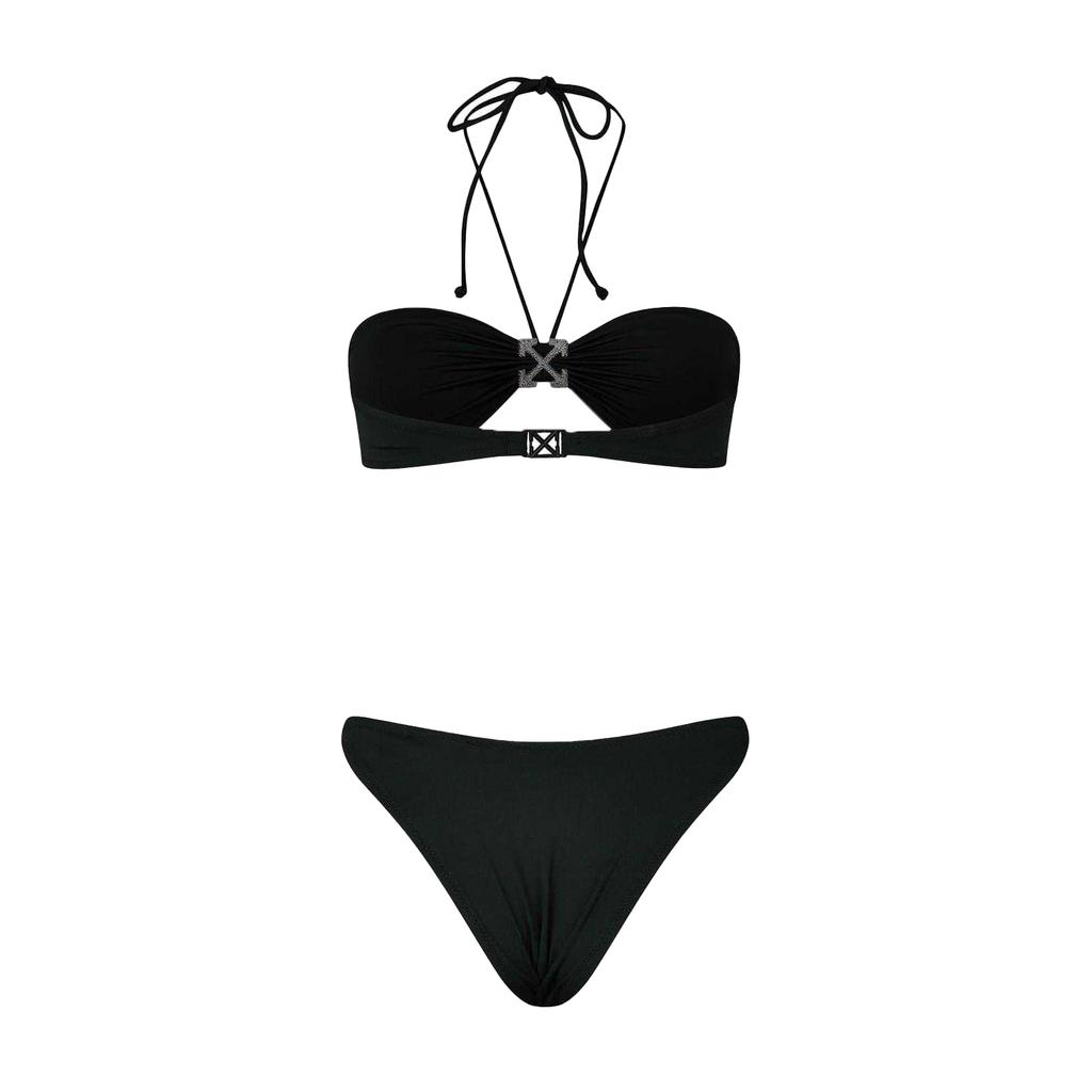 Off White Womens/Ladies Arrow Logo Bikini Top Set