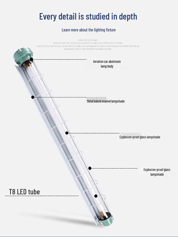 Handon 1.2m Explosion-Proof Dual Tube LED Light