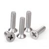 200/10PCS Stainless Steel Counterbore Machine Tooth Screw Phillips Mechanical Thread Flat Head Screws Woodworking Fasteners