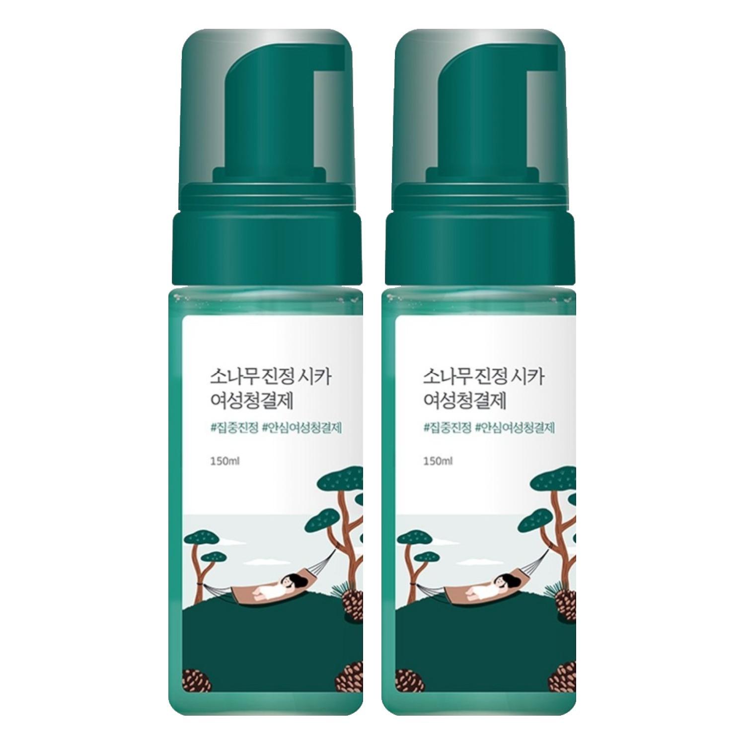 

Round Lab Pine Calming Cica Feminine Wash 150ml (Pack of 2) – Low pH Gentle Cleanser for Sensitive Intimate Care