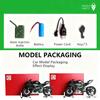 1/9 Kawasaki H2R Ninja with Spray Alloy Motorcycle Model Toy Vehicle Collection Sound and Light Off Road Autocycle Toys Car