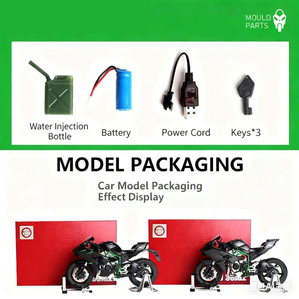 1/9 Kawasaki H2R Ninja with Spray Alloy Motorcycle Model Toy Vehicle Collection Sound and Light Off Road Autocycle Toys Car
