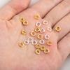 10pcs 20pcs Brass End Bead Tip Double Holes Connector Rings End Caps Dia.5.3mm for Necklace Bracelet Jewelry Making Accessories