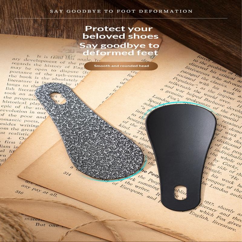 Stainless Steel Shoe Horn Portable Shoe Lifter Wear Shoe Helper Shoe Helper Labor Saving Footwear Tool For Home Travel Use