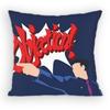 Ace Attorney Phoenix Wright Pillow Case Antidustmite Pillowcase Invisible Zipper Silky Short Plush Sofa Cushion Cover
