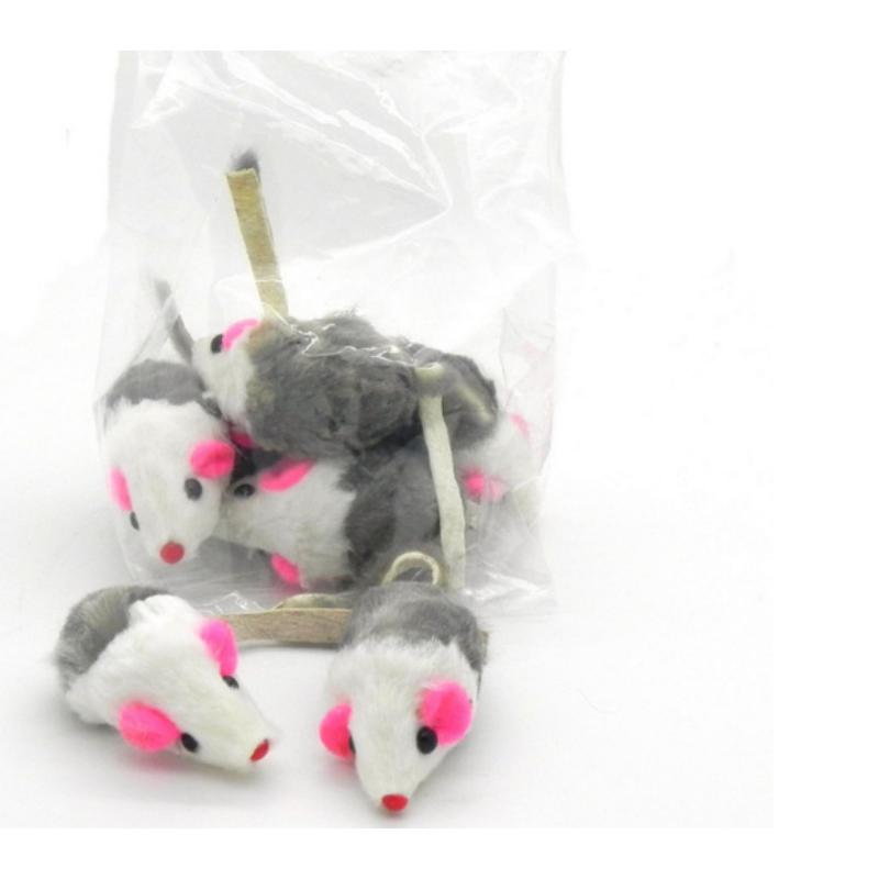 Pet Cat Playing Toys Real Fur Mouse Short Hair Real Hair Mouse with Sound Toy Sound for Kitten Cat Toy Pet Products