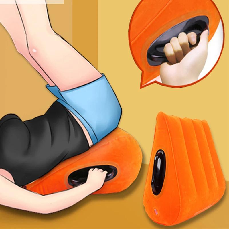 Inflatable Sex Pillow Adult Furnitures Magic Wedge Sexual Cushion Love Position Handle  Sofa Erotic Toys For Couples Games