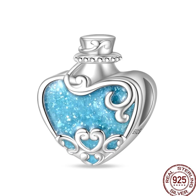Authentic Stering copper Blue Bow Perfume Heart Charm Dancing shoes Bead Compatible With Authentic 3mm Bracelets Do It Yourself Ideal For Women Fine J
