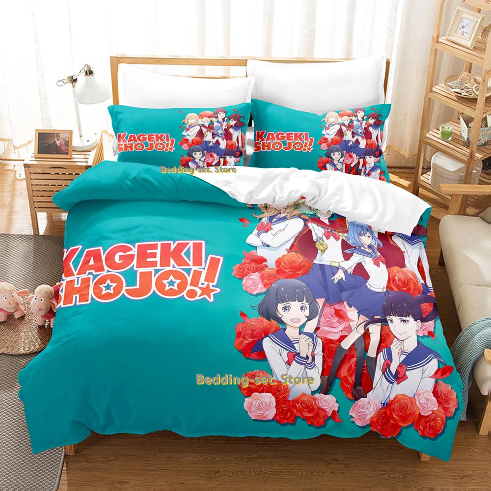 Comforter New Kageki Shojo Bedding Set Single Twin Full Queen King Size Bed Set Adult Kid Bedroom s 3D Anime Bed