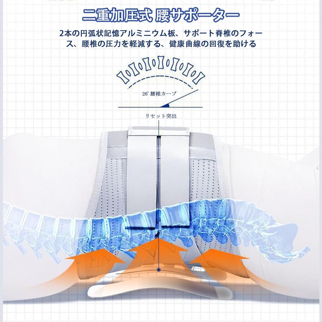 Giieaut Waist Waist Pelvic No Lumbar Double Pressure Posture For For Waist Improves Lumbar Easy to Put On and Take Washable Supporter, Belt, Belt,