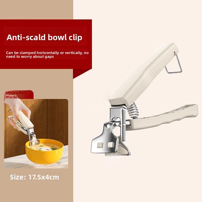 Heat Resistant Bowl Tongs, Kitchen Utensils, Steamer, Stainless Steel Plate, Elevator, Cooking Safety Clamp Tool