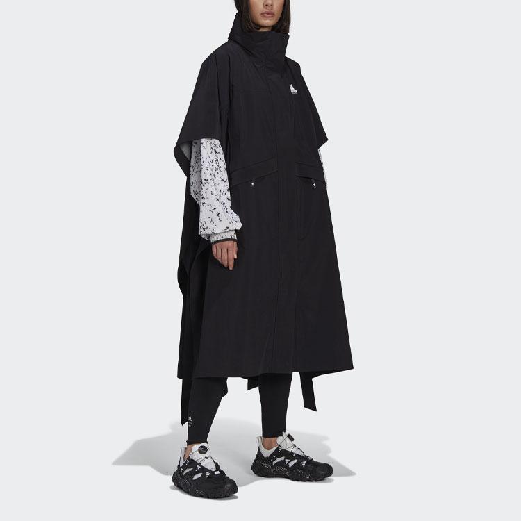 adidas Originals Hyke Collaboration Mountain Poncho Long Sports Jacket Women Jackets Black GP3033