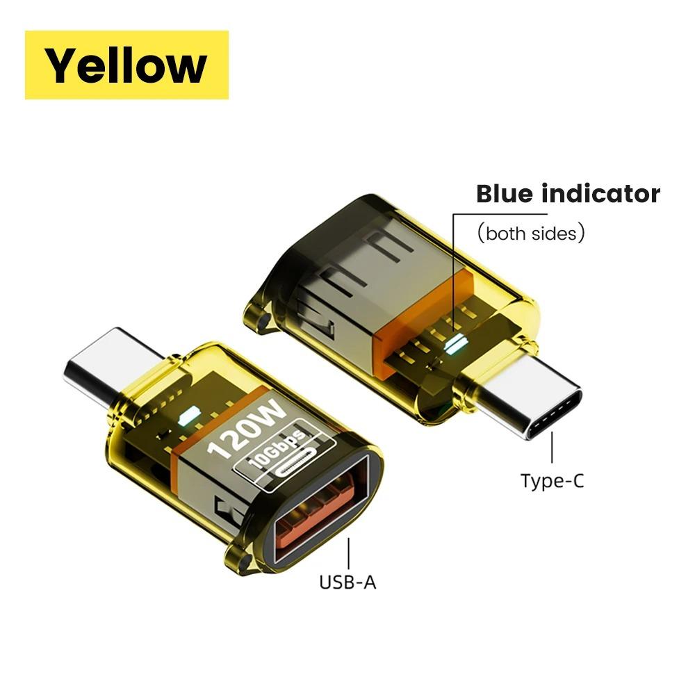 

10Gbps USB C to USB 3.0 Adapter 120W PD Fast Charging Data Sync OTG Converter for Laptop Phone Tablet Hard Drive