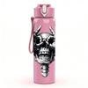 1PC Skeleton Skull Hand Gesture Print 750ml Color Plastic Sports Water Bottle Leakproof Flip Straw Lid Suitable for Sports Office Home Use