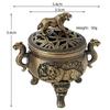 Tiger Incense Burner Metal Small Incense Burner Ornaments With Handle Yoga Meditation Home Decoration Ancient Style
