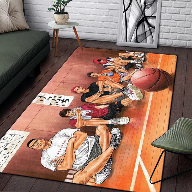 SLAM DUNK benutzerdefinierter Teppich Wohnzimmer Küchenmatte Fußmatte Yogamatte Heimdekoration Waschraum Bodenmatte Teppiche für Wohnzimmer