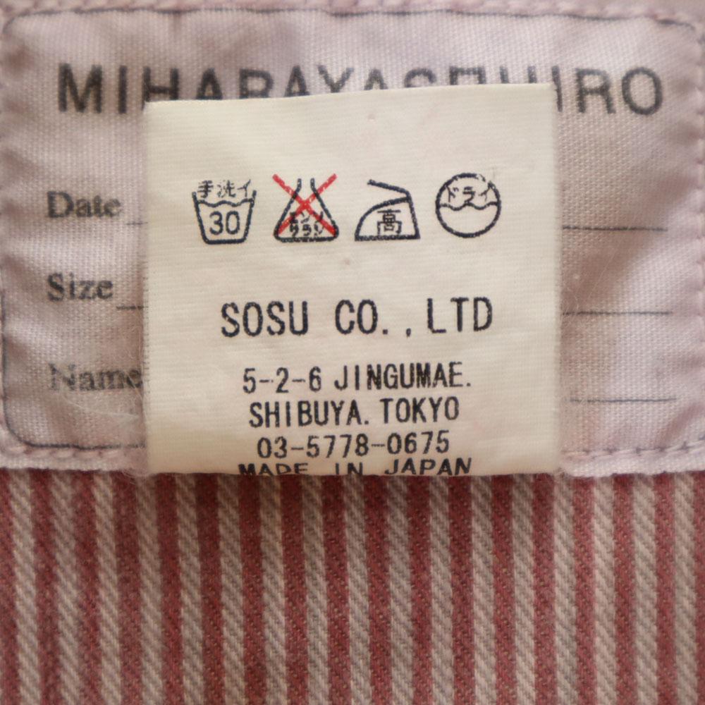 MIHARA YASUHIRO made in Japan Hickory stripe Long sleeve Layered shirt S Men's Used